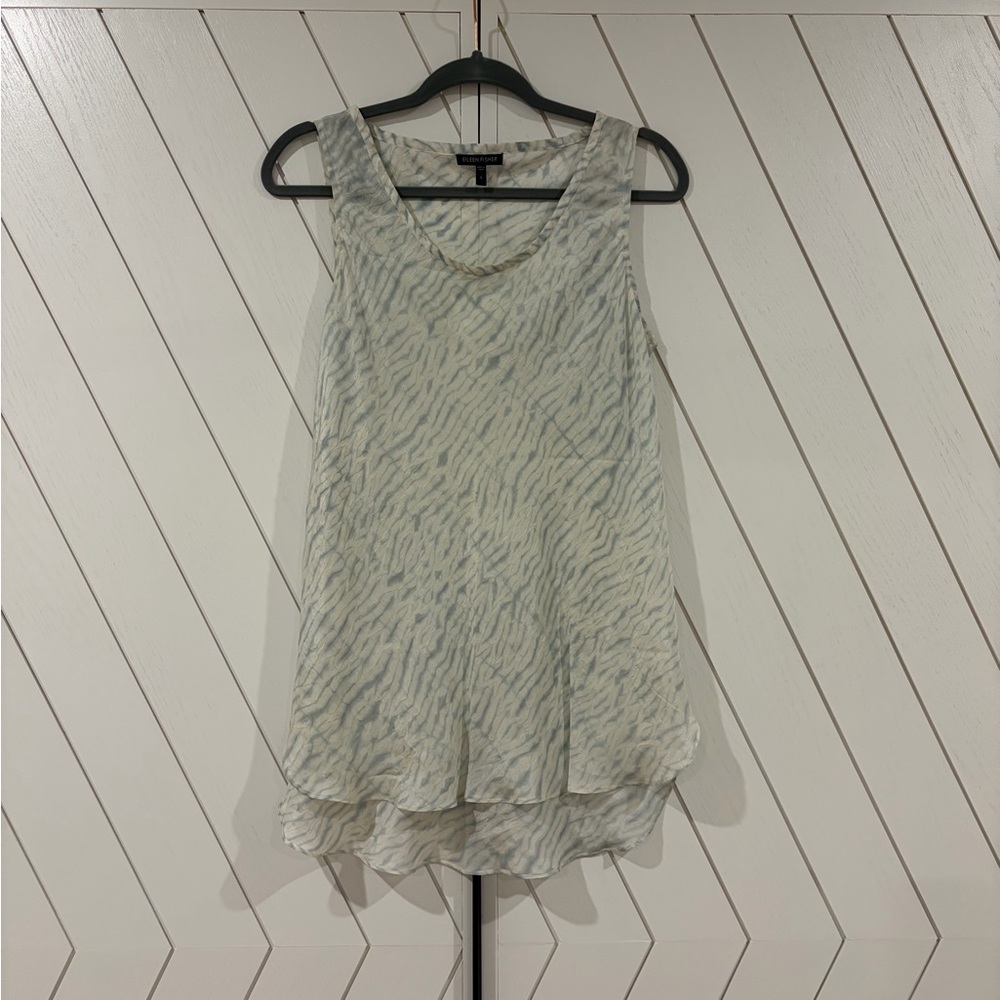 Eileen Fisher Silk Long Top Small